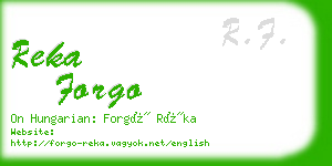 reka forgo business card